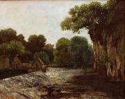 Gustave Courbet The Weir at the Mill painting